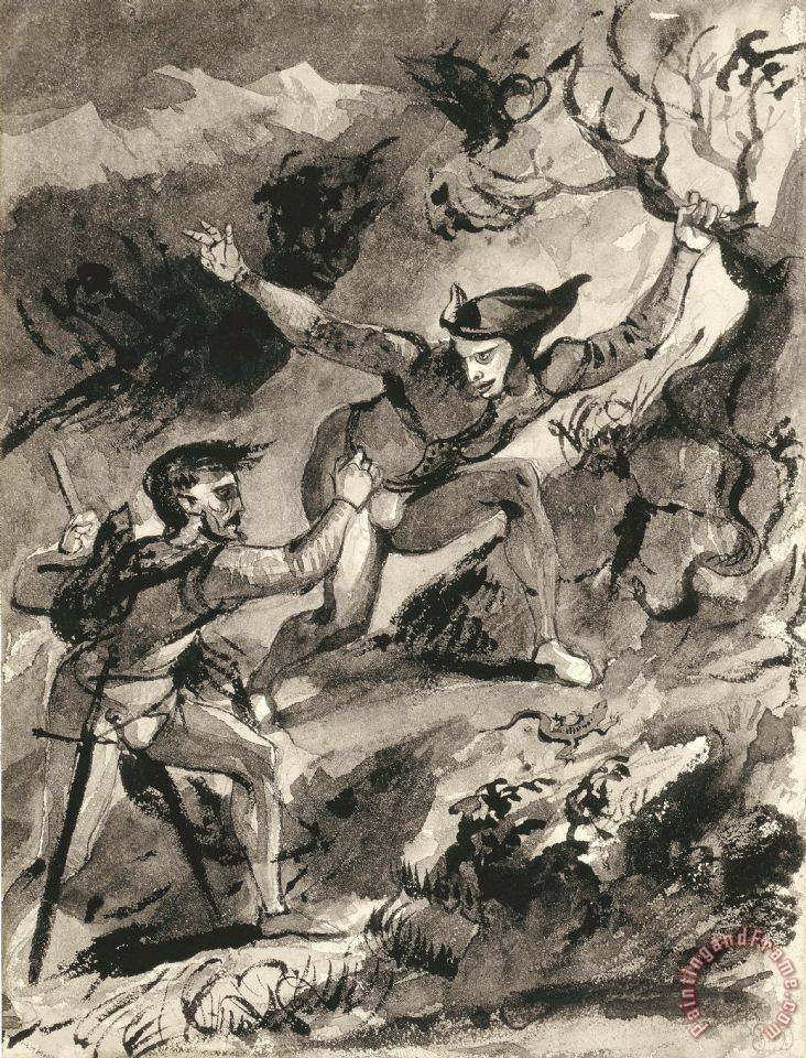 732x960 Eugene Delacroix Faust And Mephistopheles On The Blocksberg - Mephistopheles Painting