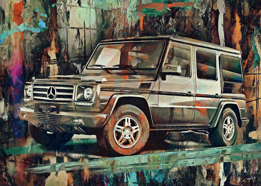 900x641 Mercedes Benz G Class Painting By Sampad Art - Mercedes Benz Painting