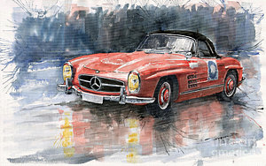 300x188 Mercedes Benz Paintings Fine Art America - Mercedes Benz Painting