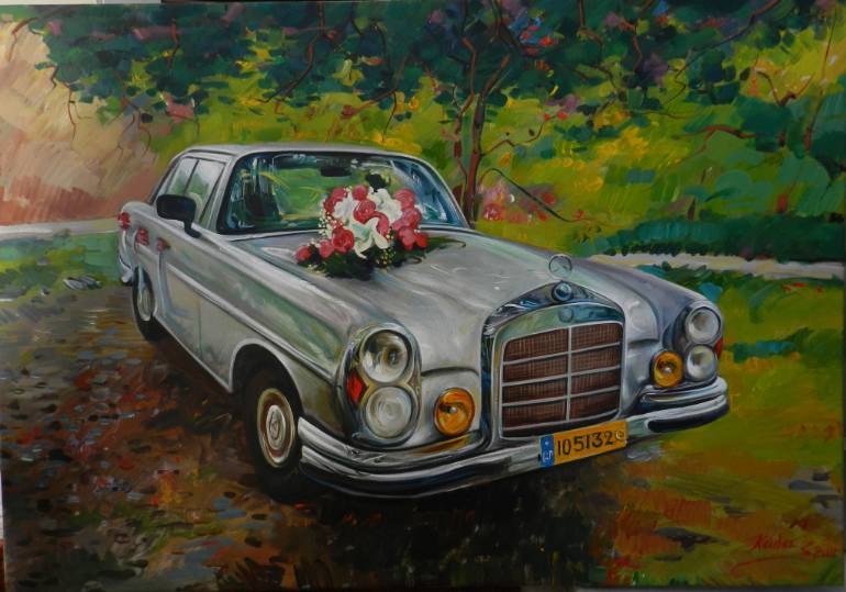 770x539 Saatchi Art The Mercedes. Painting By Artan Kola - Mercedes Painting