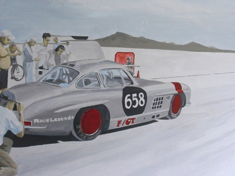 800x600 Bonneville Speedfreak, Mercedes Benz, Oil Painting - Mercedes Painting