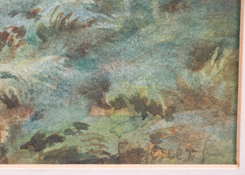 800x571 Frederick Mercer Watercolour Painting, Deer Under Tree, C1900 - Mercer Painting