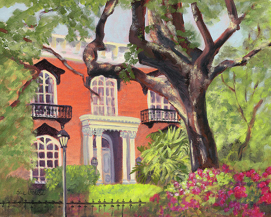900x720 Mercer House Painting By Sue Gouse - Mercer Painting