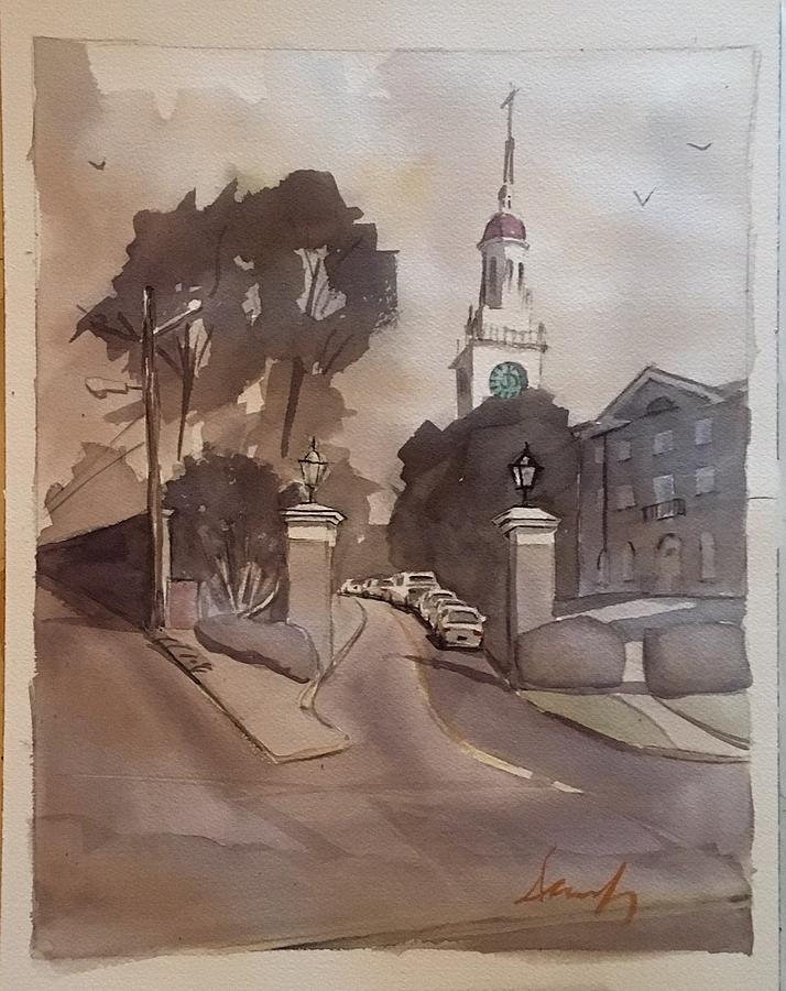 714x900 Mercer Law Sepia Painting By Scott Serafy - Mercer Painting