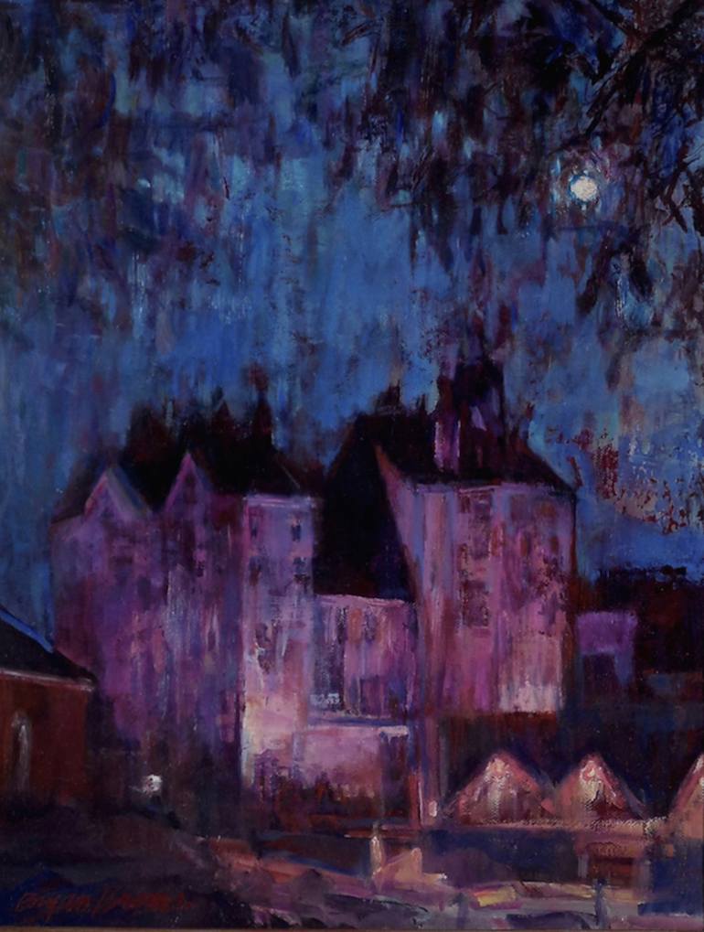 770x1019 Saatchi Art Moonlight, Mercer Painting By Bryan Brems - Mercer Painting