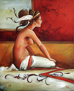 244x300 Decorative Red Mercury Painting By Jacque Hudson - Mercury Painting
