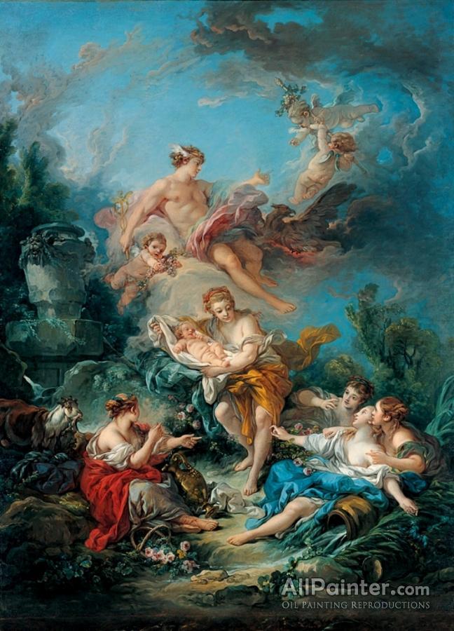 648x900 Francois Boucher Mercury Confiding Infant Bacchus - Mercury Painting