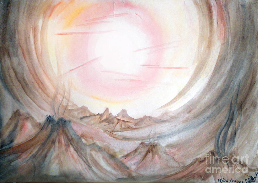 900x638 Winter Morning On Mercury Planet Painting By Sofia Metal Queen - Mercury Planet Painting