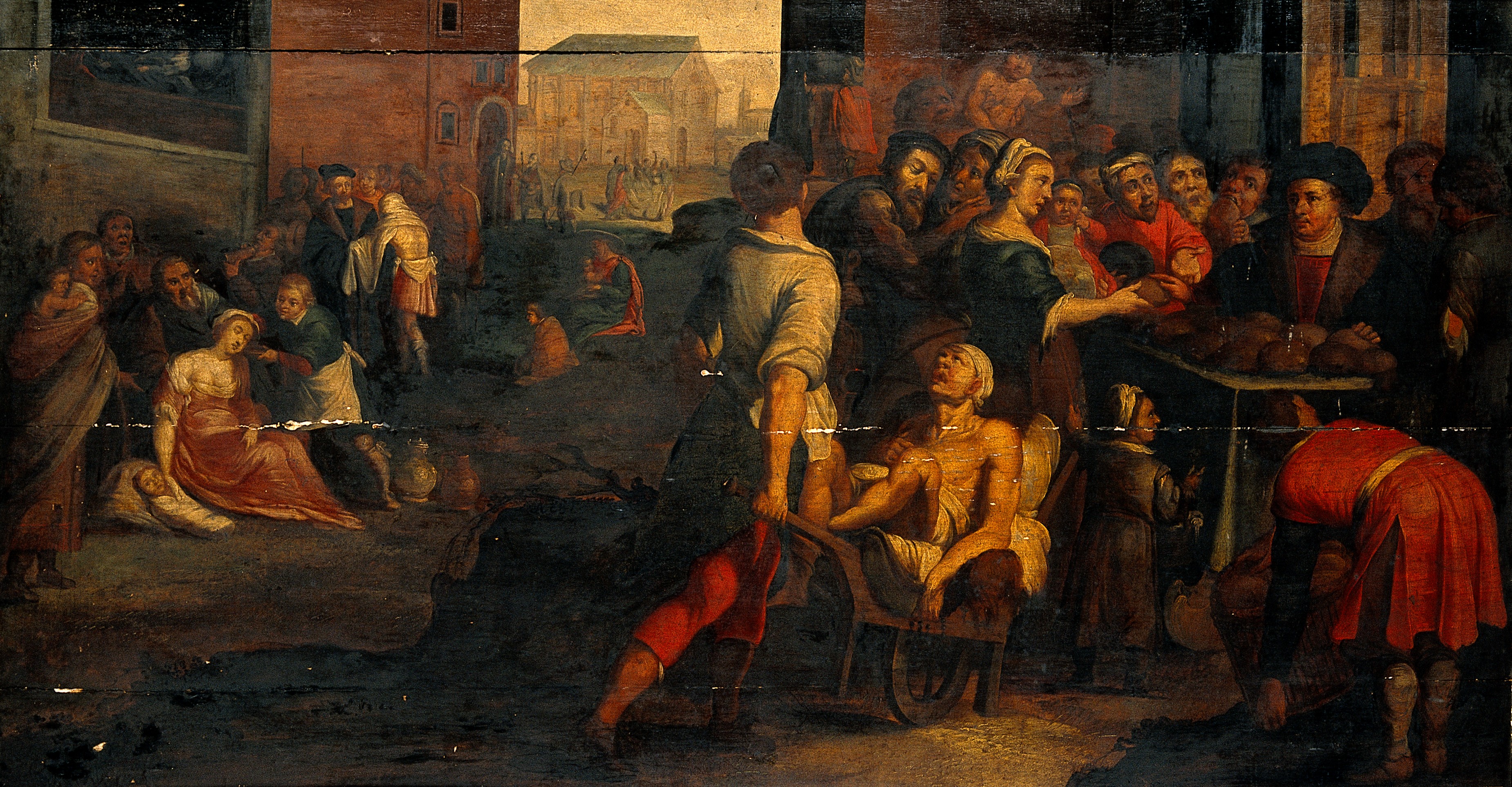 3700x1925 Fileworks Of Mercy. Oil Painting By A Painter Associated With Fr - Mercy Painting