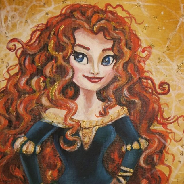 640x640 Merida From Disney's Bravecrylic Painting On Canvas. - Merida Painting