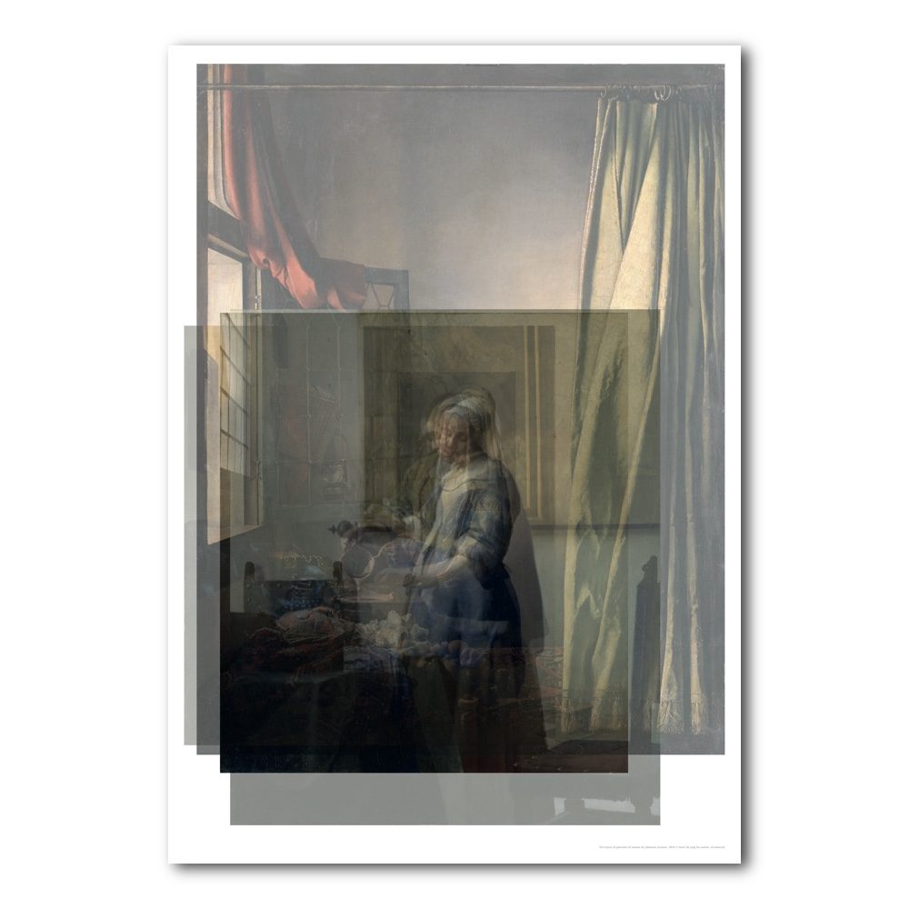 1000x1000 Layers Of Paintings Art Print Merit De Jong - Merit Painting