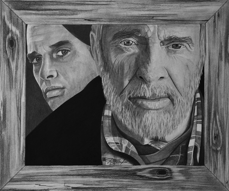 768x640 Merle Haggard Then Amp Now - Merle Haggard Painting