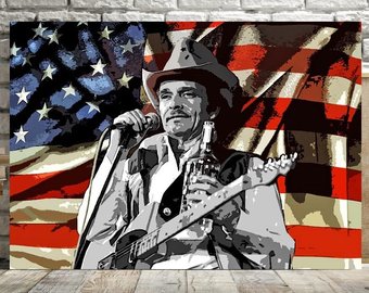 340x270 Merle Haggard Art Etsy - Merle Haggard Painting