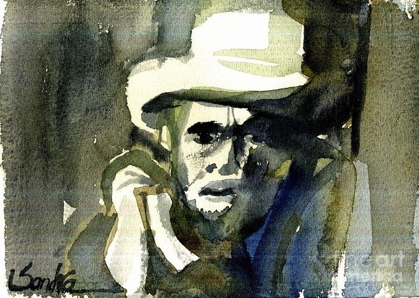 600x427 Merle Haggard Art Print By Sandra Stone - Merle Haggard Painting