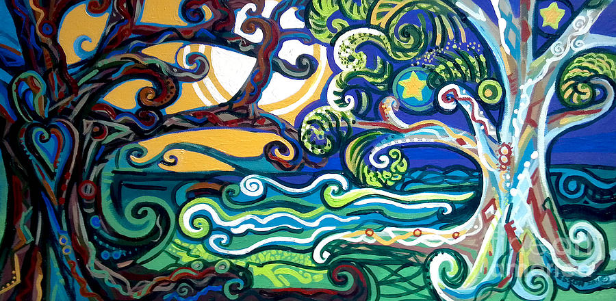 900x440 Merlin Tree Heart Hur Painting By Genevieve Esson - Merlin Painting