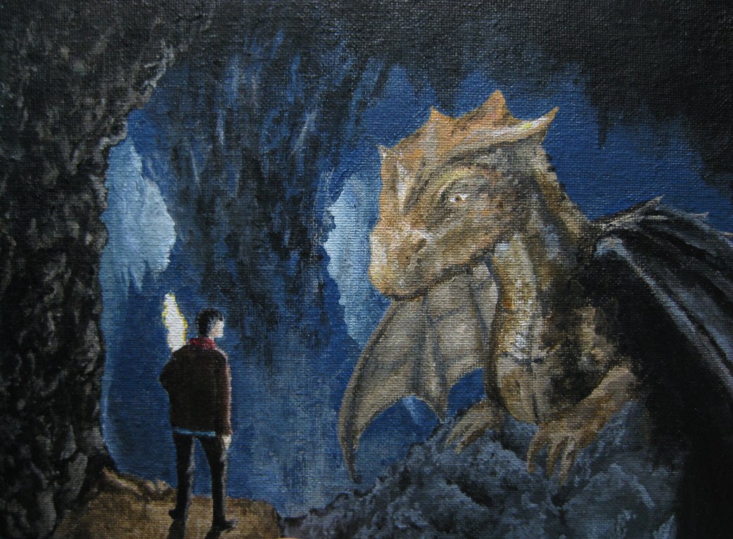 1042x766 Merlin And The Great Dragon By Thatpeskynargle - Merlin Painting