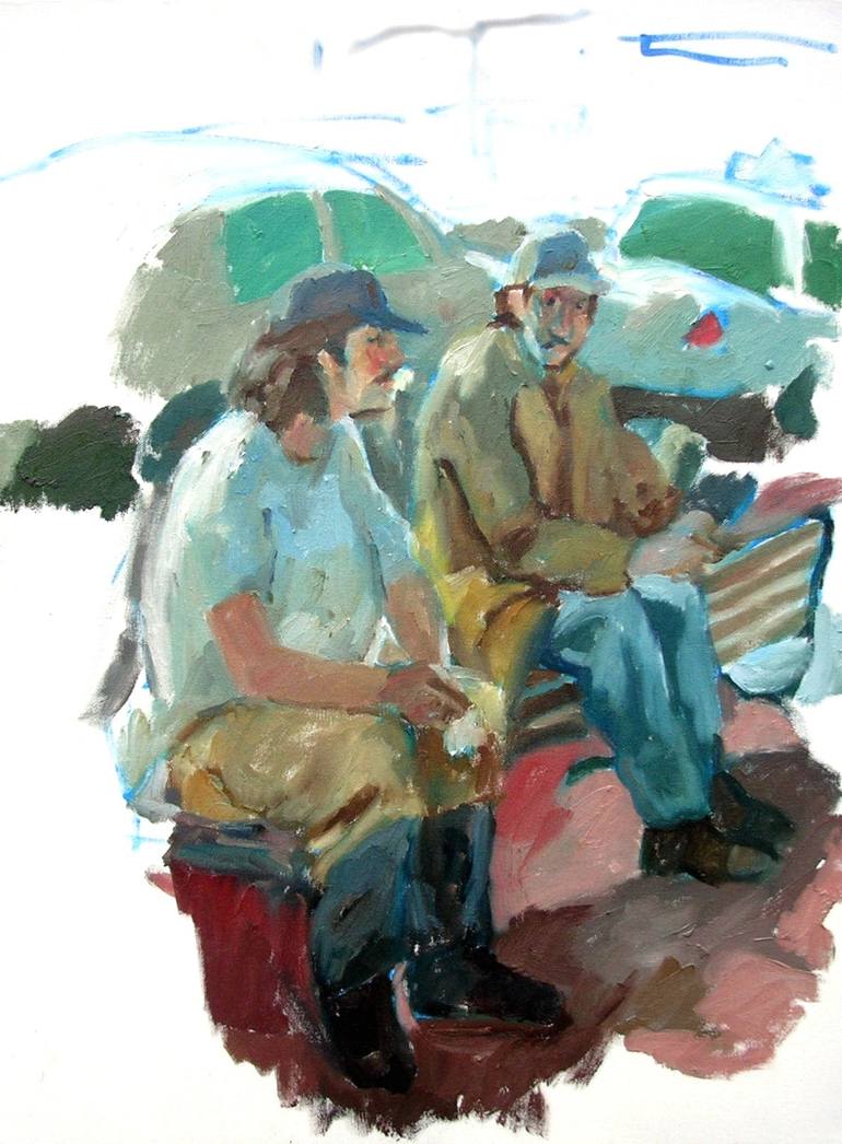 770x1046 Saatchi Art Slim And Merlin Painting By Marc Clamage - Merlin Painting