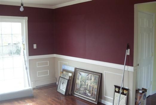 522x351 Pics Of Dark Red Painted Rooms Decorating Dark Red - Merlot Painting
