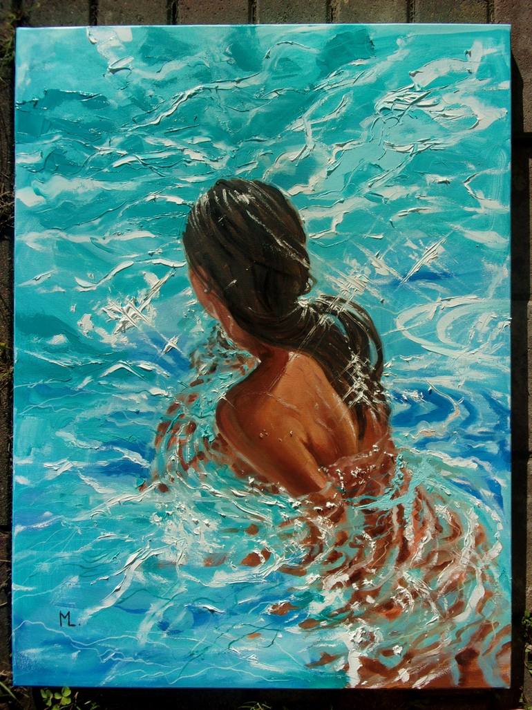 770x1027 Saatchi Art The Mermaid 80x60cm Oil On Canvas Painting By - Mermaid Oil Painting