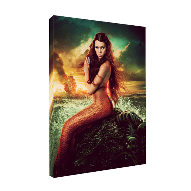 640x640 Spray Painting Modern Abstract Mermaid Oil Painting On Canvas Art - Mermaid Oil Painting