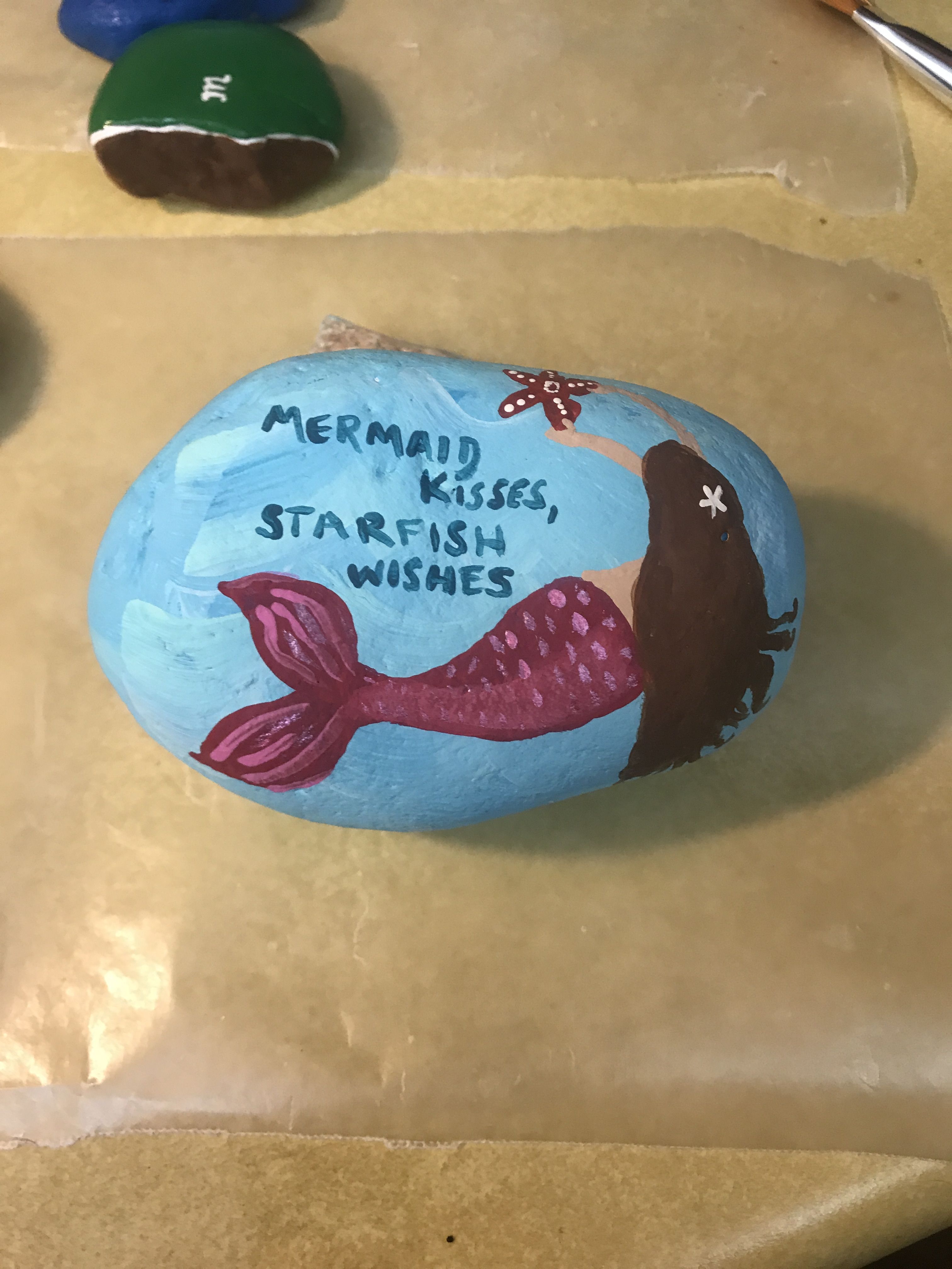3024x4032 Mermaid Painted Rock My Projects I'Ve Done Rock - Mermaid On Rock Painting