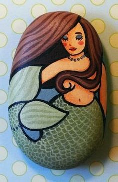 236x363 Mermaid Painted Rock. This Blog Has Beautiful Examples. Rocks - Mermaid On Rock Painting