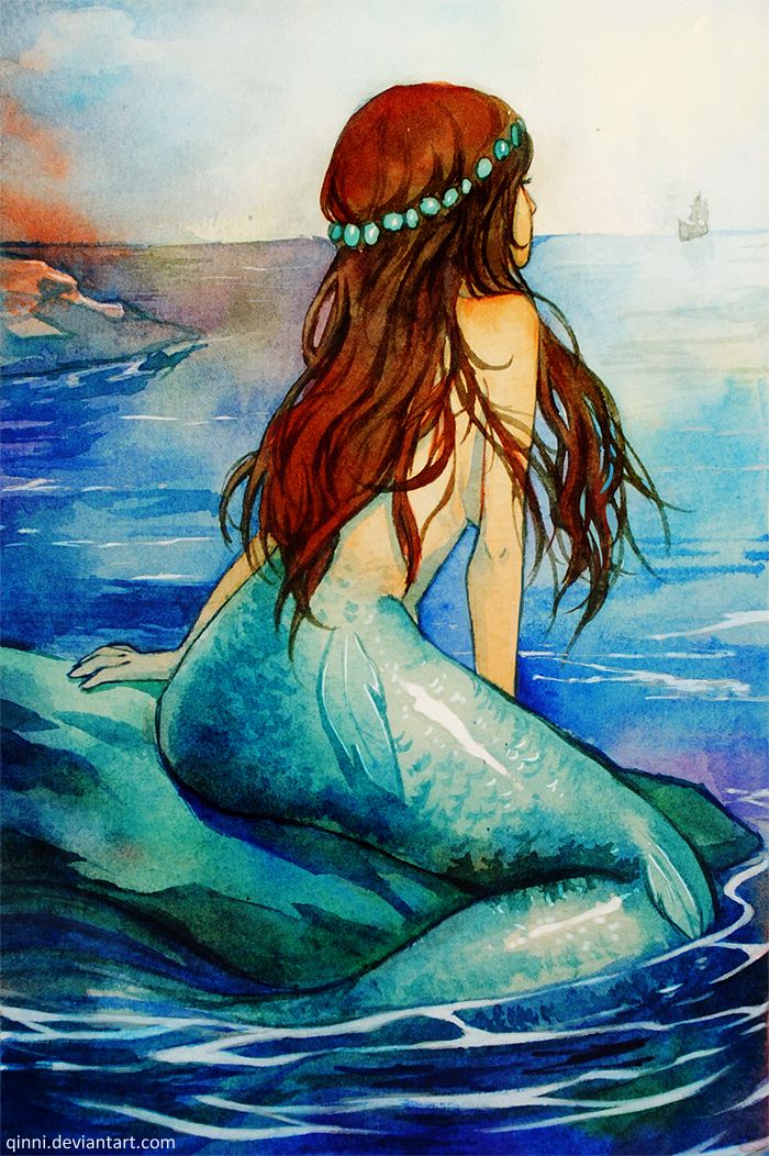 700x1052 Little Mermaid - Mermaid Painting