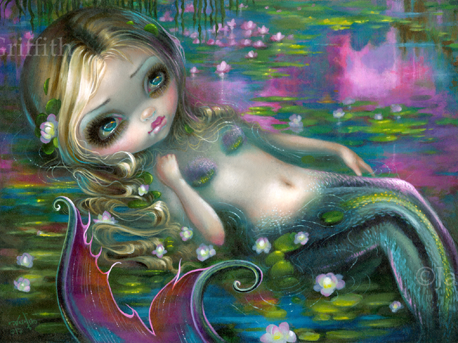 668x501 Monet Mermaid By Jasmine Becket Griffith - Mermaid Painting
