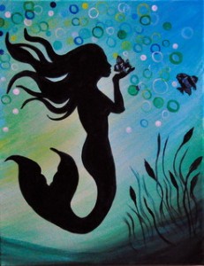 231x300 Pat's Paint A Mermaid - Mermaid Painting