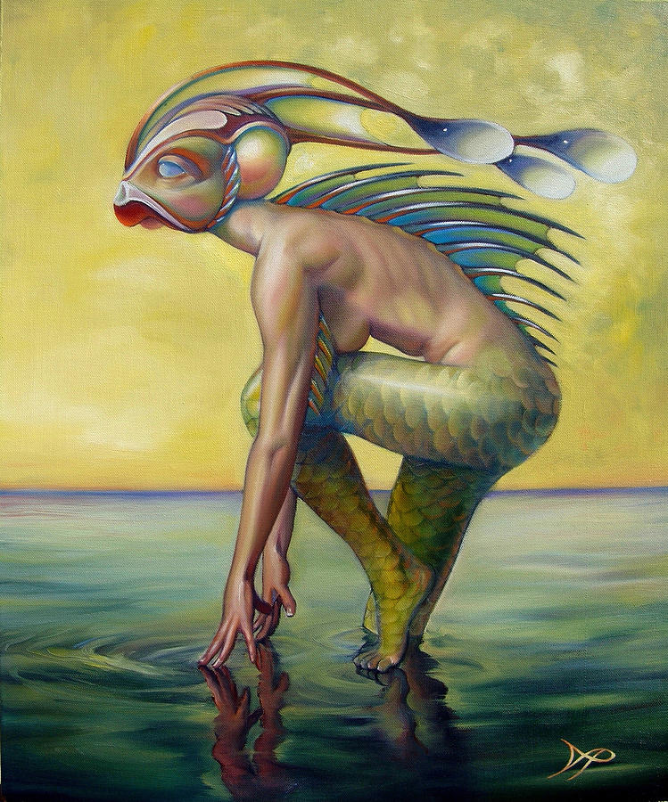 749x900 The Finandromorph Painting By Patrick Anthony Pierson - Mermaid Painting