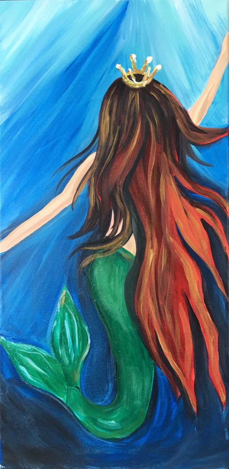 754x1542 Cancelled Sip Amp Paint Mermaid - Mermaid Painting