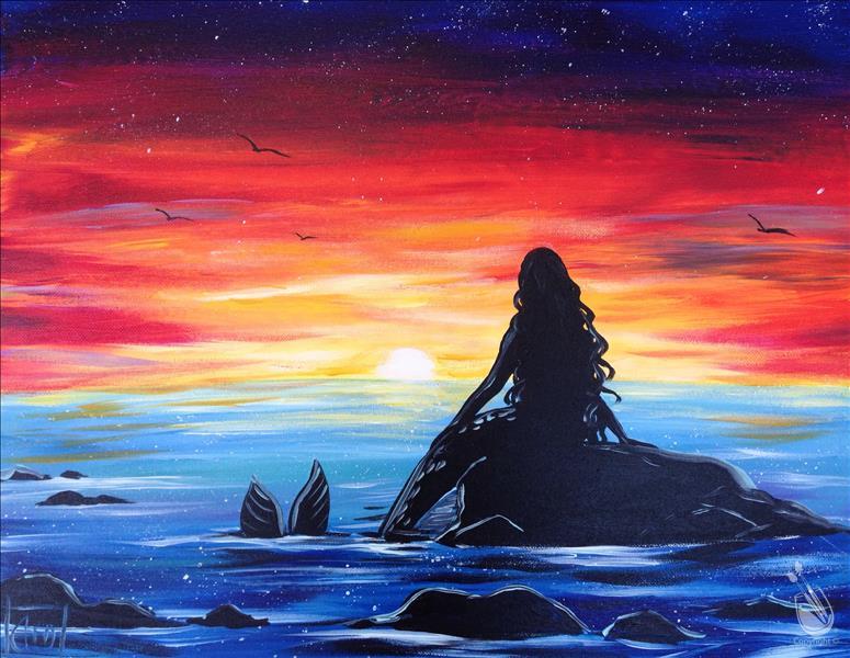 775x600 How To Paint Mermaid Sunset - Mermaid Painting