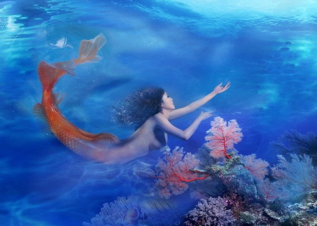 640x457 Prints Famous Oil Painting Print On Canvas Landscape Painting Home - Mermaid Painting Famous