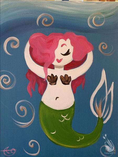 450x600 Kid's Class! Kids Mermaid - Mermaid Painting For Kids