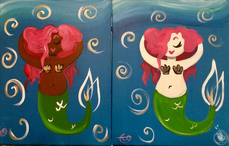 939x600 Mermaid Kids Class - Mermaid Painting For Kids