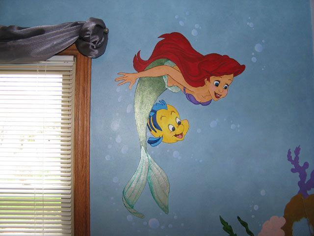 640x480 Mermaid Bedroom Decorating Ideas - Mermaid Painting For Kids