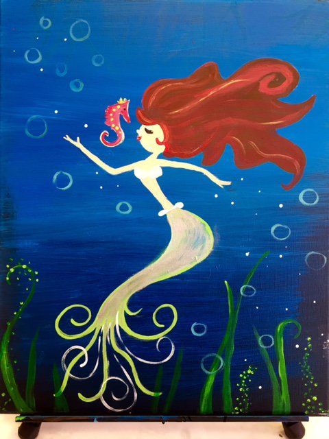480x640 Kids Painting Mermaids - Mermaid Painting For Kids