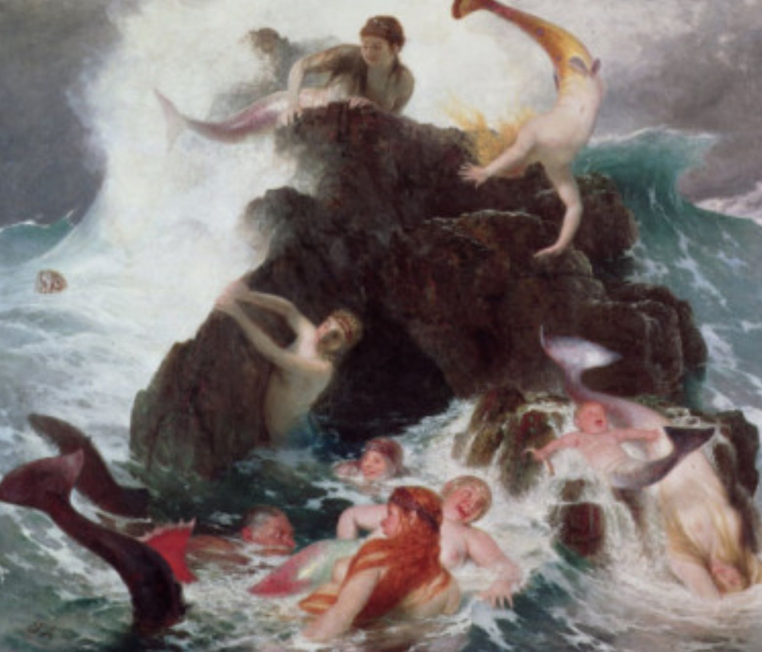 1560x1334 Mermaid Family Greatart Mermaid - Mermaid Painting Games