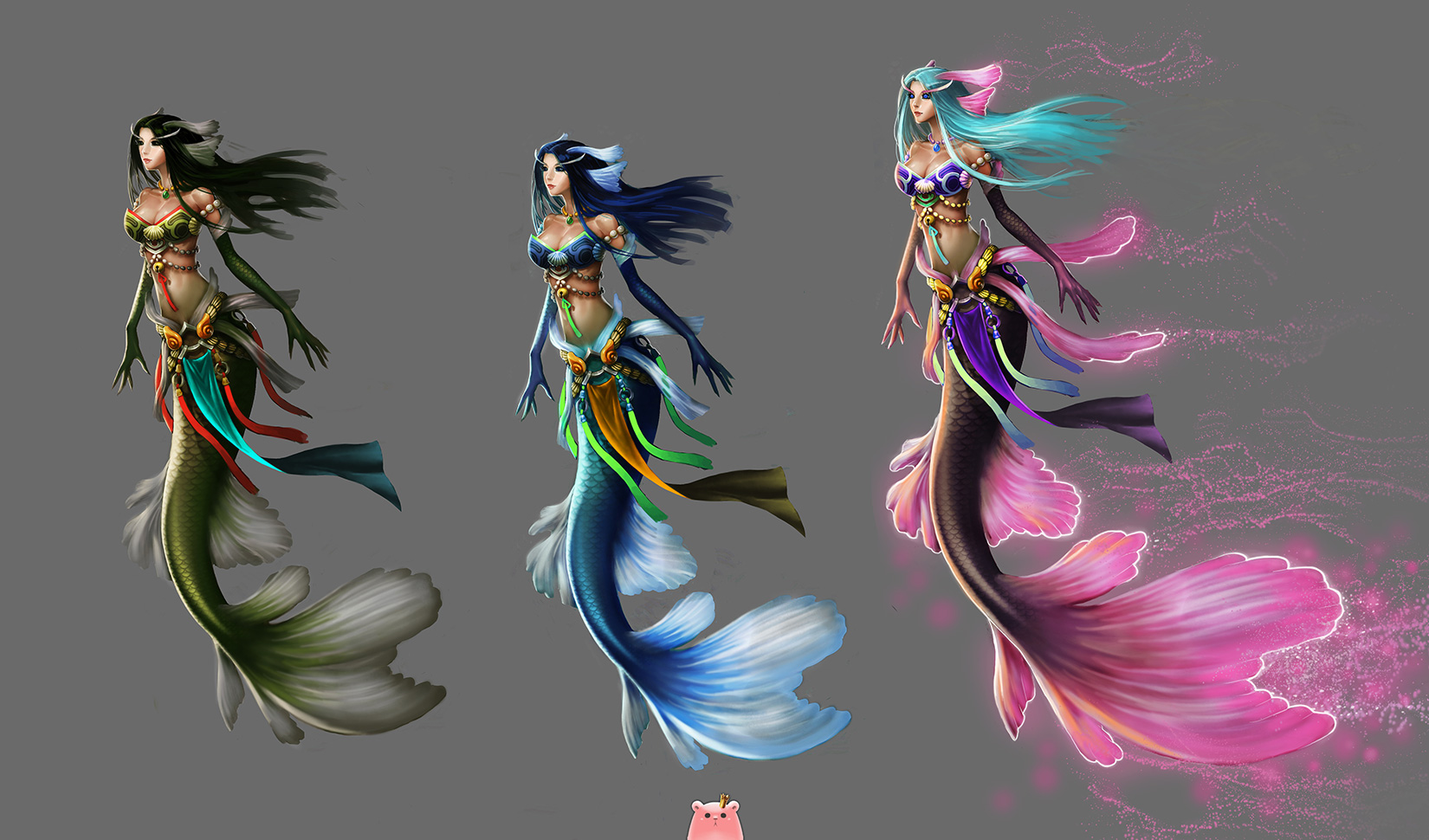 1650x970 The Mermaid By Ilison - Mermaid Painting Games