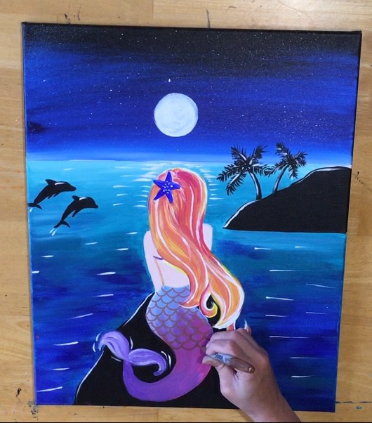 530x602 How To Paint A Mermaid - Mermaid Painting Images