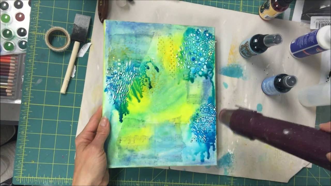 1280x720 How To Make A Mermaid Mixed Media Canvas - Mermaid Painting On Canvas