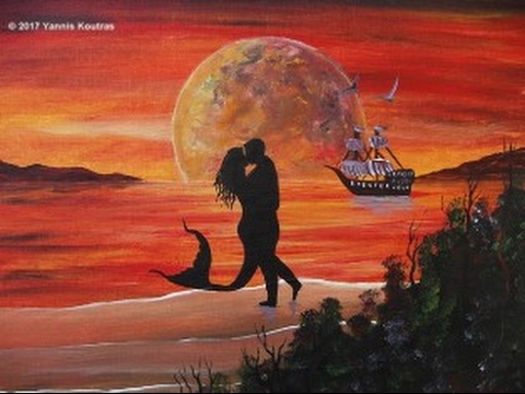 480x360 Mermaid Acrylic Painting On Canvas For Beginners - Mermaid Painting On Canvas