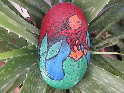 400x300 Original Hand Painted Rock Art Stone Little Mermaid Painting - Mermaid Rock Painting