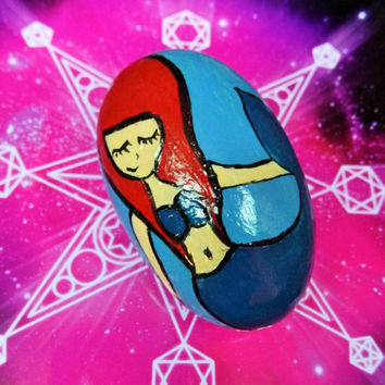 354x354 Shop Ooak Mermaid On Wanelo - Mermaid Rock Painting