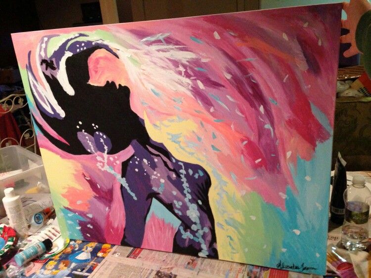 750x563 Pocahontas Artist's Life For Me Paintings - Mermaid Silhouette Painting