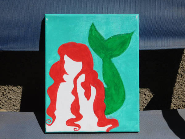 600x450 Mermaid Paintings - Mermaid Silhouette Painting