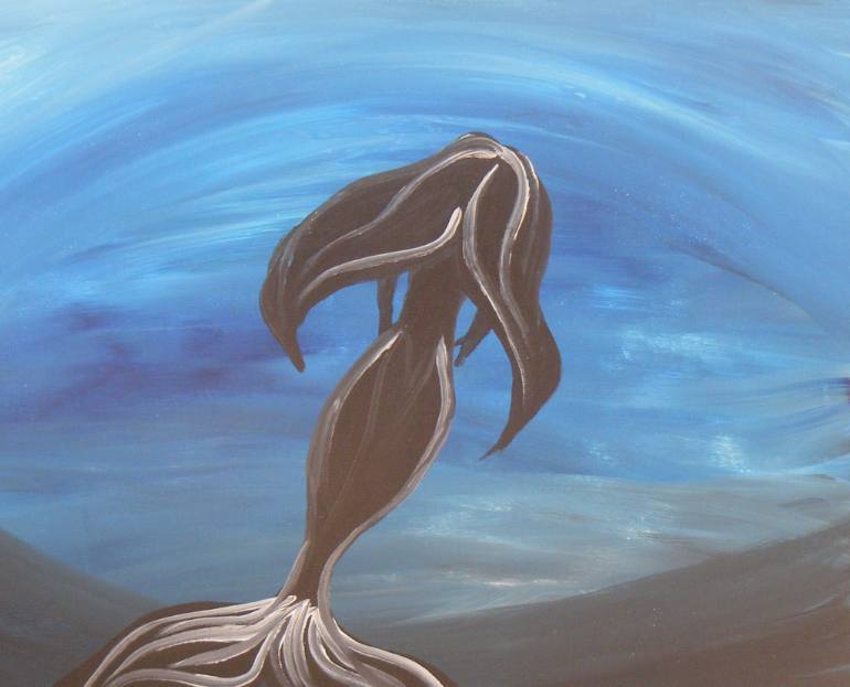 770x623 Saatchi Art Mermaid Silhouette Painting By Nichole O - Mermaid Silhouette Painting