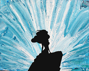 300x239 The Little Mermaid Paintings Fine Art America - Mermaid Silhouette Painting
