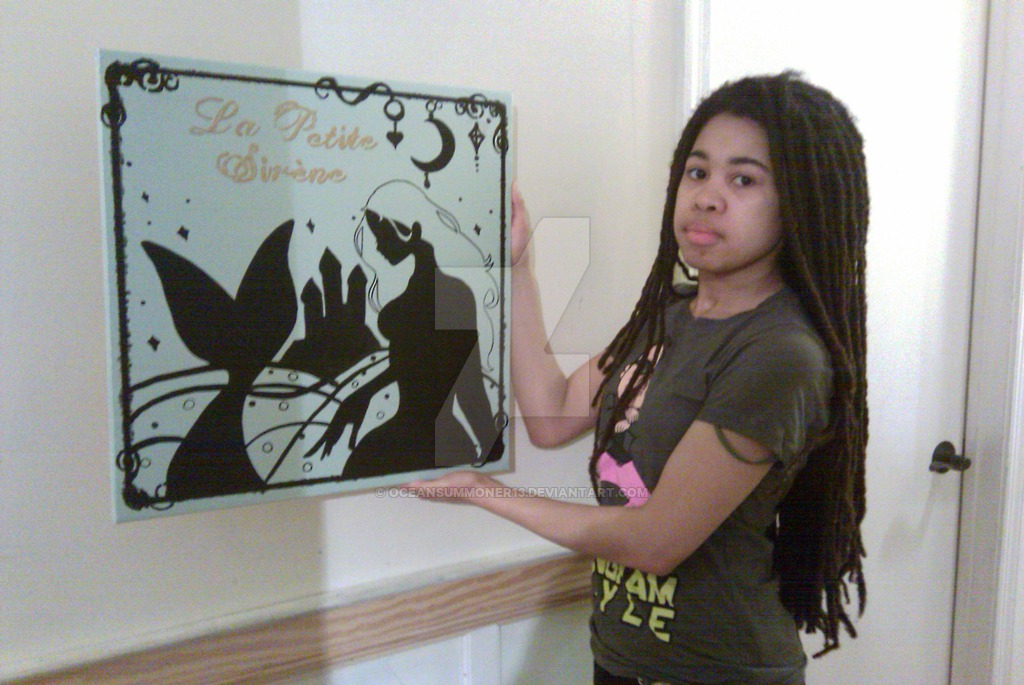 1024x685 The Little Mermaid Silhouette Painting By Oceansummoner13 - Mermaid Silhouette Painting