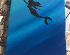 Mermaid Silhouette Painting at PaintingValley.com | Explore collection ...